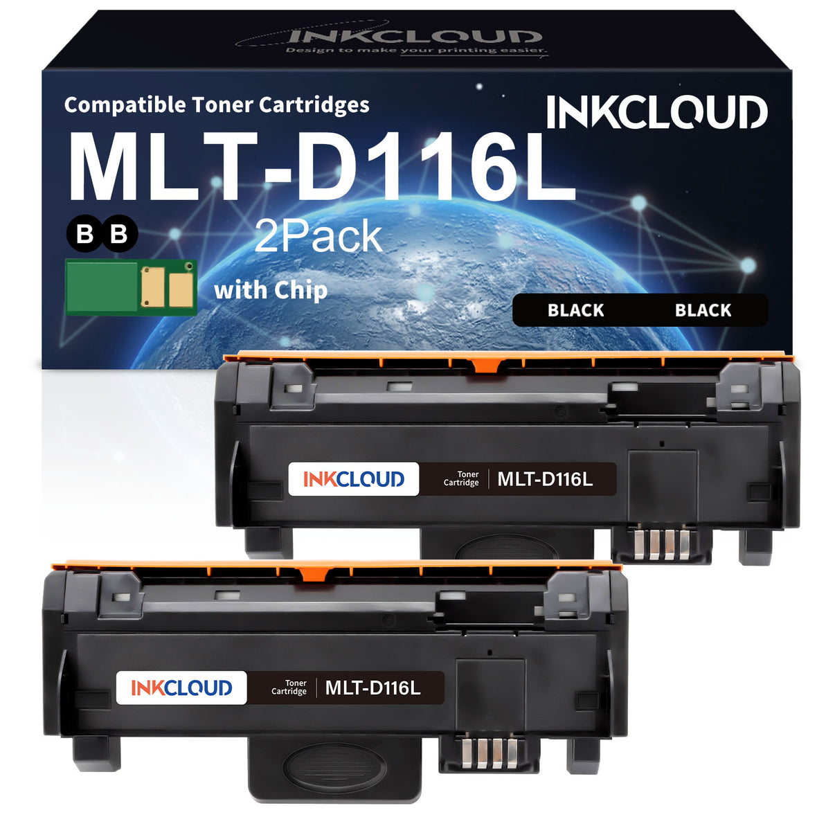 Compatible Toner Cartridges for Samsung MLT-D116L | High Yield Black Laser Toner | INKCLOUD - INKCLOUD