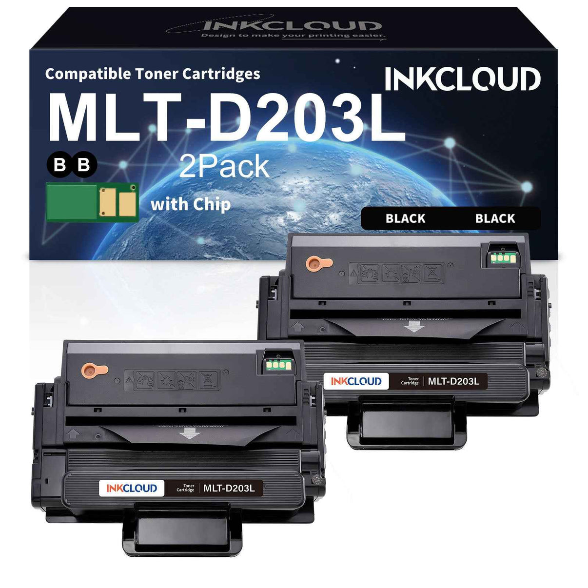 Compatible Toner Cartridges for Samsung MLT-D203L | High Yield Black Laser Toner | INKCLOUD