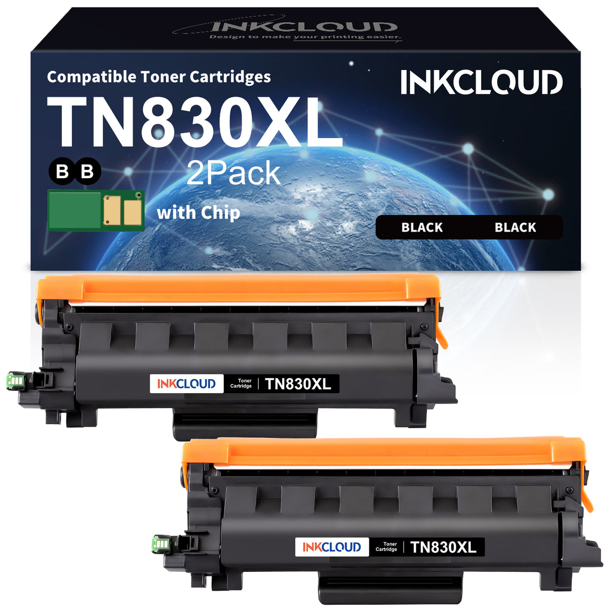 Compatible Toner Cartridges for Brother TN830XL | High Yield Black Laser Toner | INKCLOUD - INKCLOUD