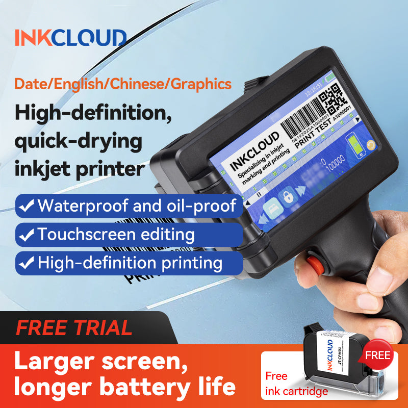 INKCLOUD JT-1755Plus Handheld Inkjet Printer – Portable Date Coder for Packaging & Industrial Marking - INKCLOUD