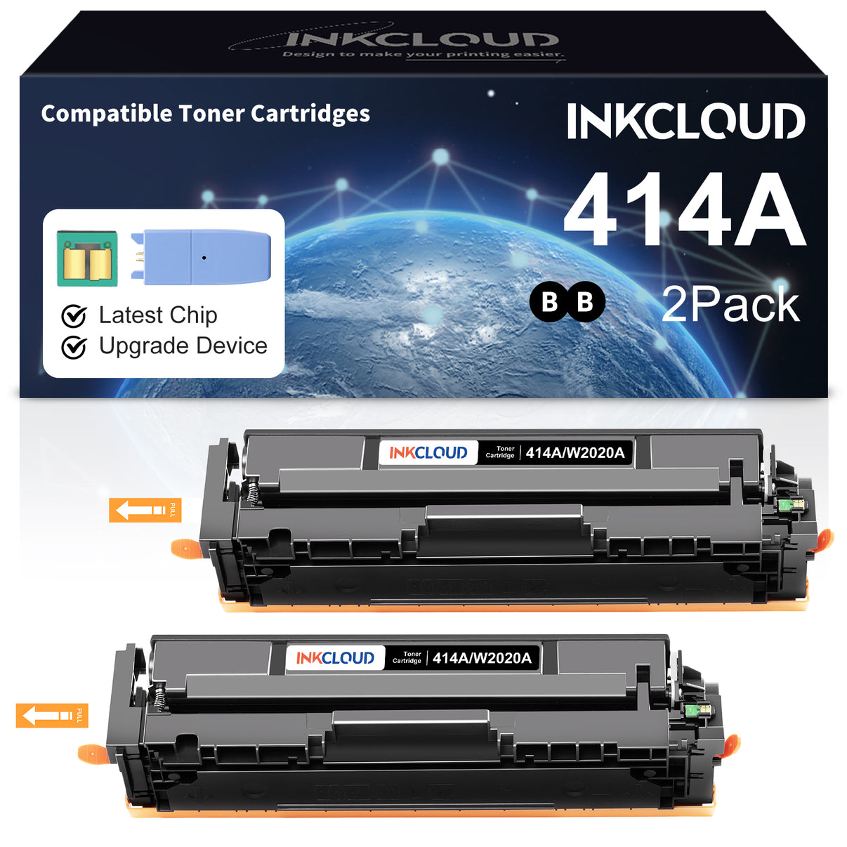 Compatible Toner Cartridges for HP 414A (W2020A/W2021A/W2022A/W2023A)  | High Yield Black Laser Toner | INKCLOUD - INKCLOUD