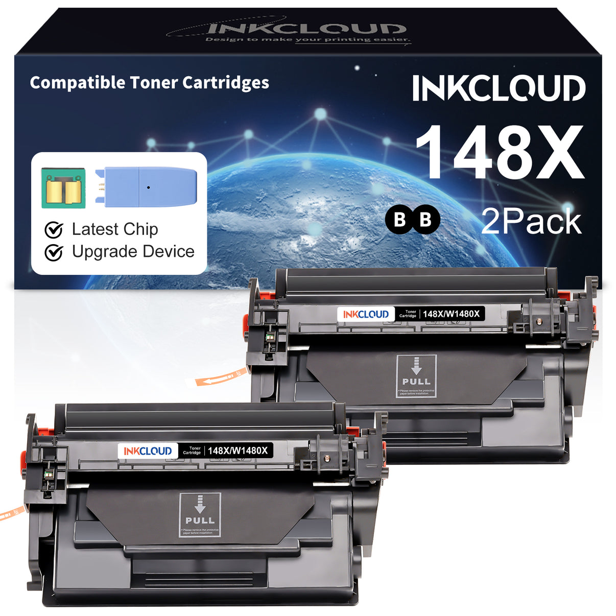 Compatible Toner Cartridges for HP W1480X (148X) | High Yield Black Laser Toner | INKCLOUD - INKCLOUD