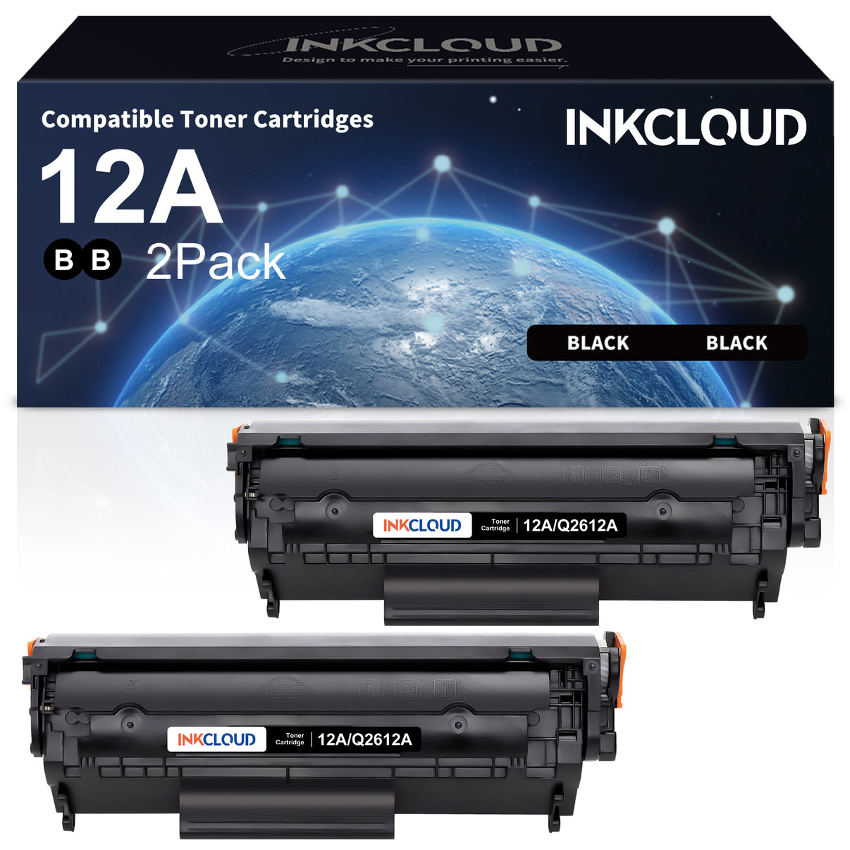 Compatible Toner Cartridges for HP 12A(Q2612A) (Toner Cartridges) | High Yield Black Laser Toner | INKCLOUD - INKCLOUD