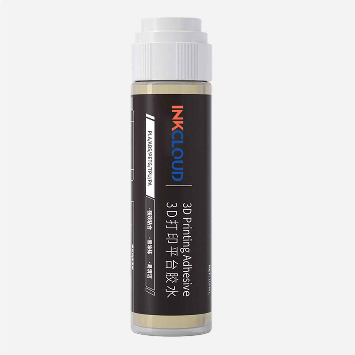 3D printer build plate liquid adhesive for improved bed adhesion and reduced warping/60 ml