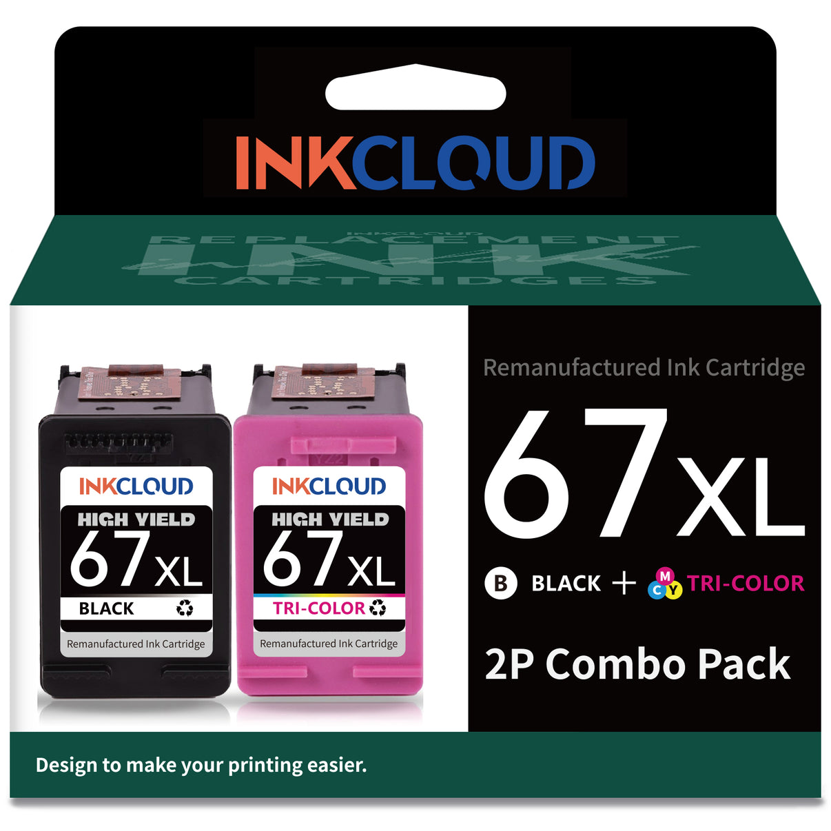HP 67XL Compatible Ink Cartridge — High Capacity | INKCLOUD - INKCLOUD