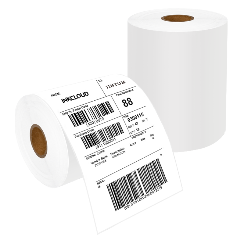 Direct Thermal Label Rolls 4x6 Inches | Waterproof & Oilproof Shipping Labels | Inkcloud - INKCLOUD