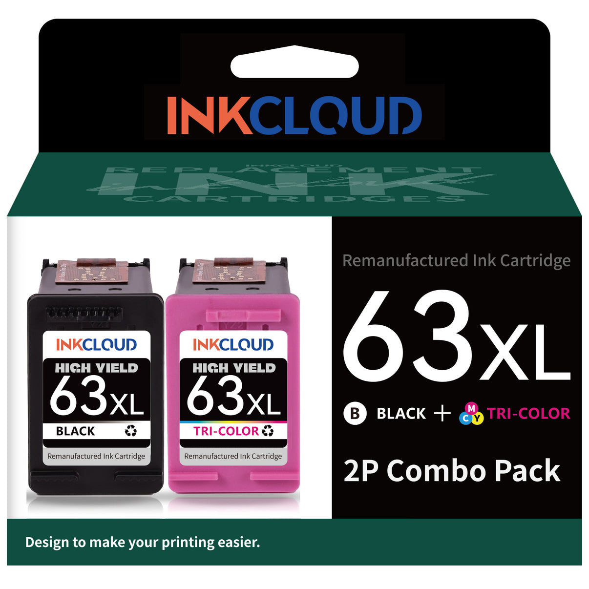 HP 63XL Compatible Ink Cartridge — High Capacity | INKCLOUD - INKCLOUD