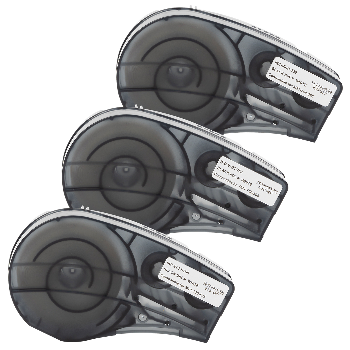 Compatible Brady M21 Series Label Tape | 19.1mm | Industrial PET | Black on White/Yellow/Red/Green | OEM & Bulk Supply - INKCLOUD