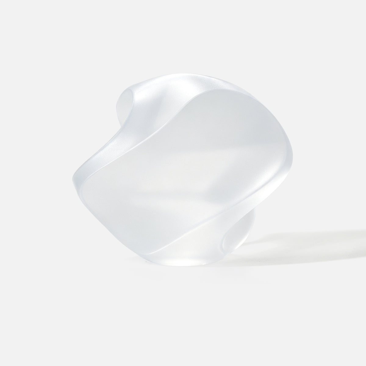 INKCLOUD ABS 3D printer filament in Transparent, smooth curved print sample on white