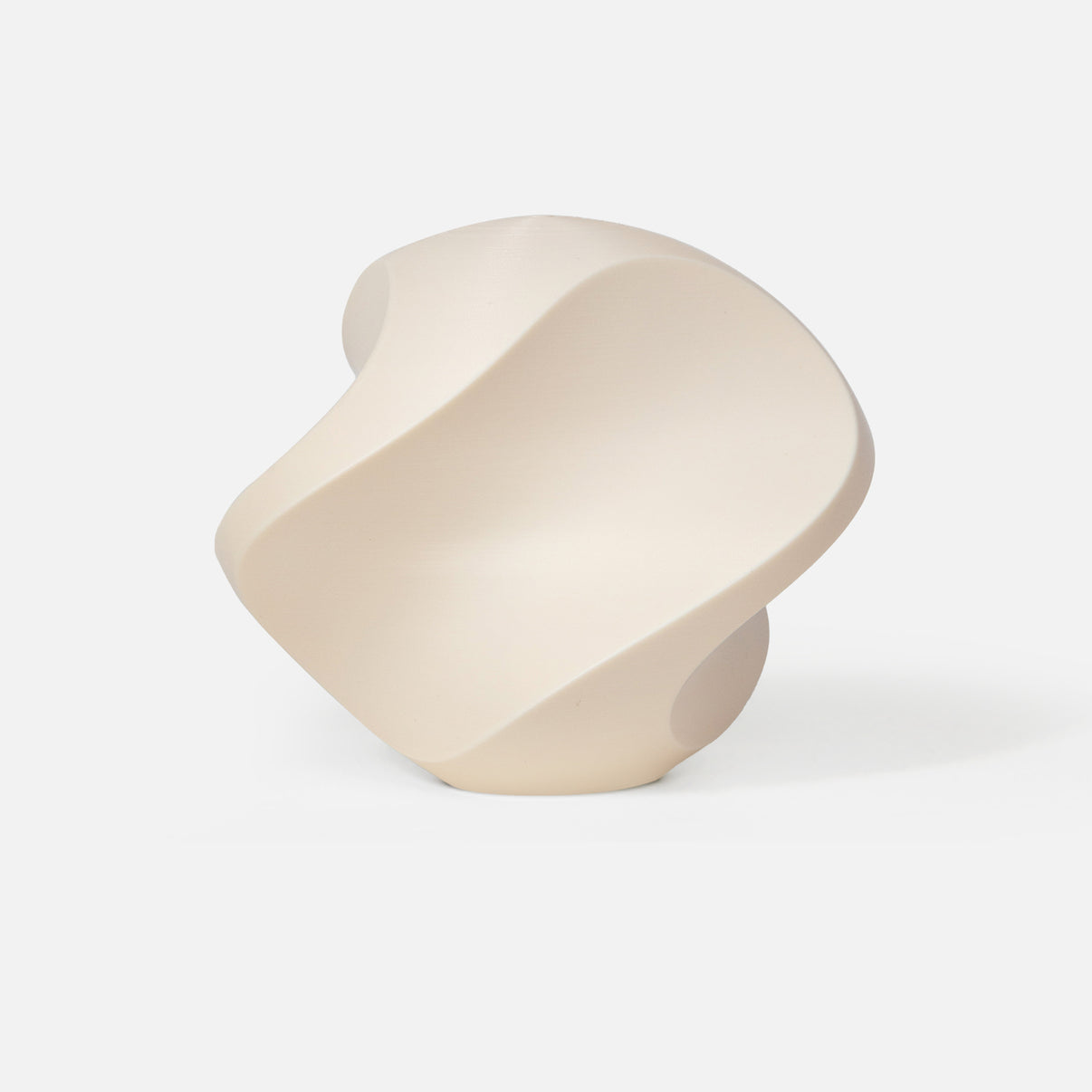 INKCLOUD ASA 3D printer filament in White, smooth curved print sample on white