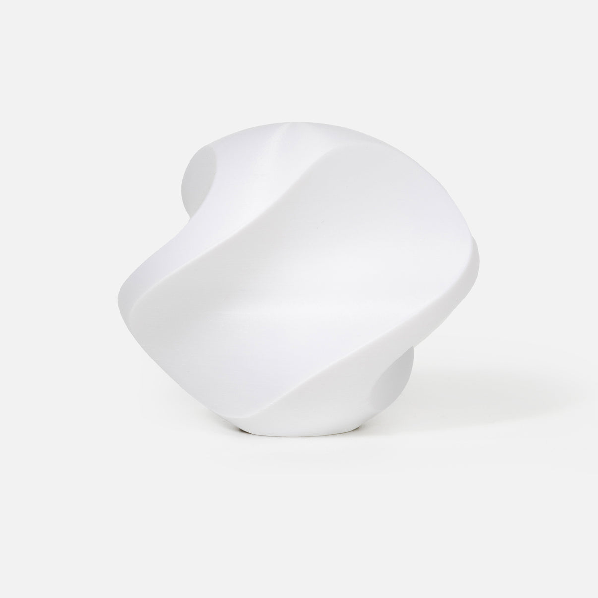 INKCLOUD PLA Lite 3D printer filament in White, smooth curved print sample on white