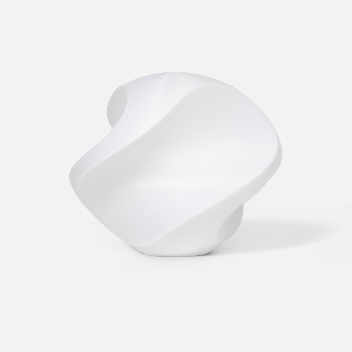 INKCLOUD PLA Basic 3D printer filament in White, smooth curved print sample on white