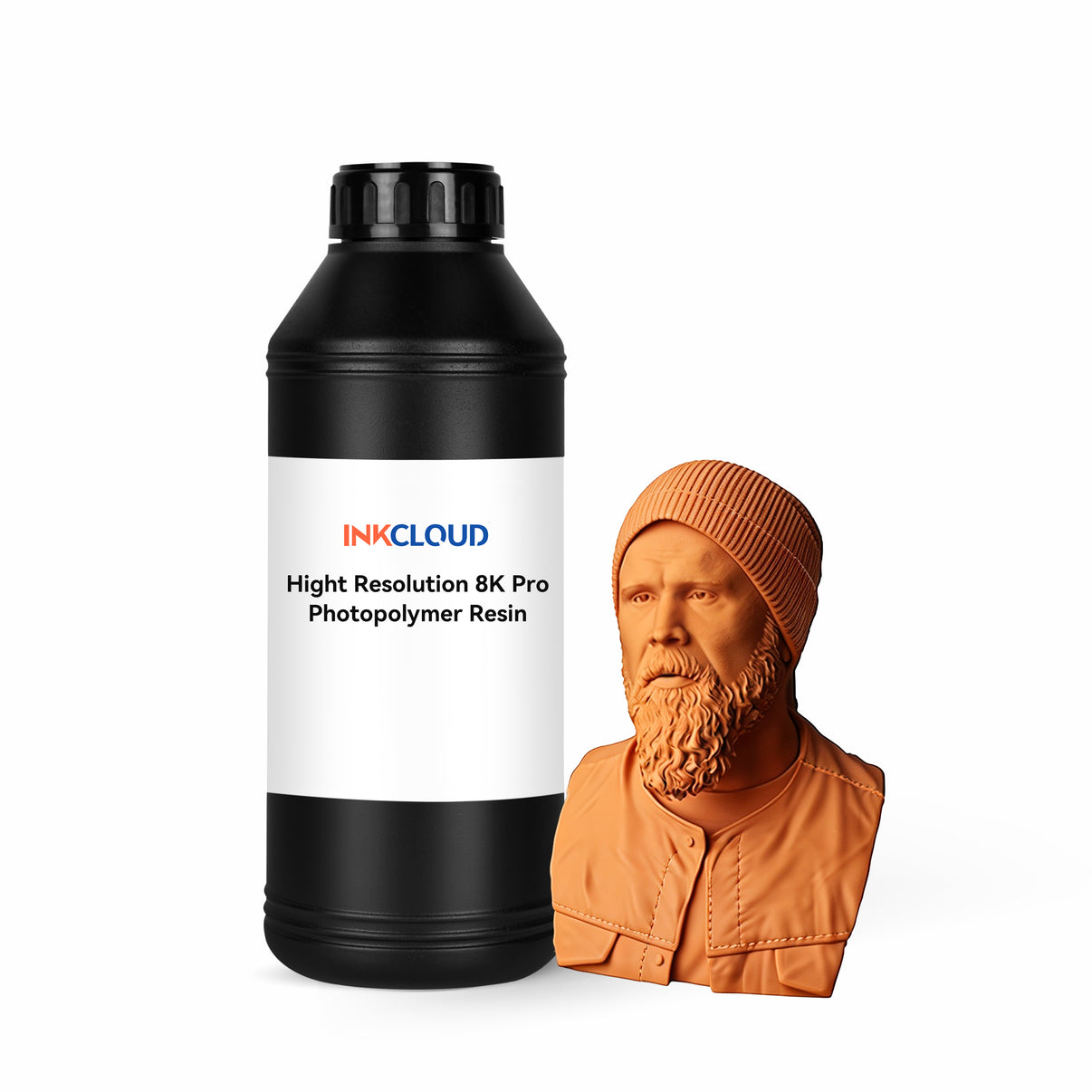 INKCLOUD™ Red Wax Resin – High-Definition Matte Photopolymer Resin for Intricate Sculptures, Miniatures & Presentation Models, Low-Odor LCD/DLP 3D Printing
